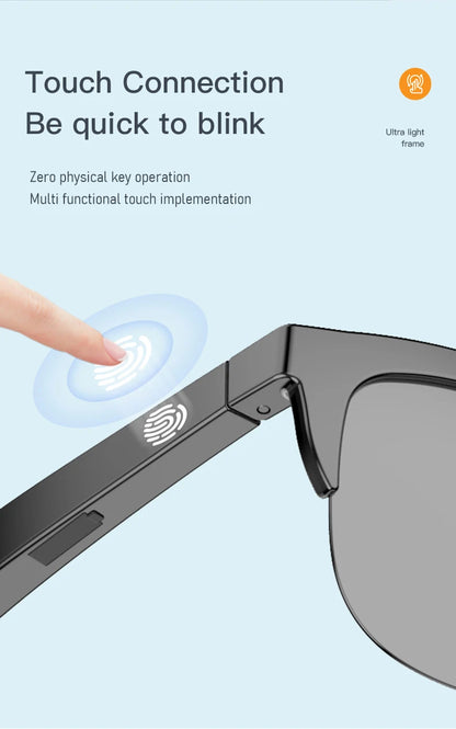 Bluetooth Smart Glasses with Bone Conduction Audio