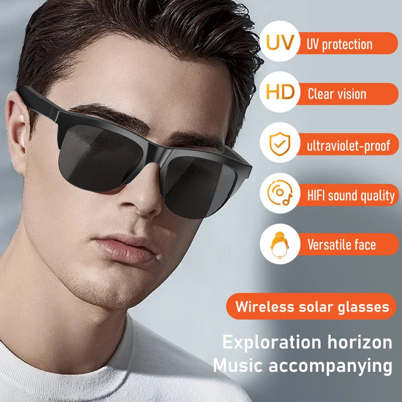 Bluetooth Smart Glasses with Bone Conduction Audio