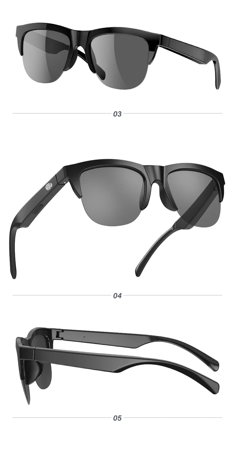 Bluetooth Smart Glasses with Bone Conduction Audio