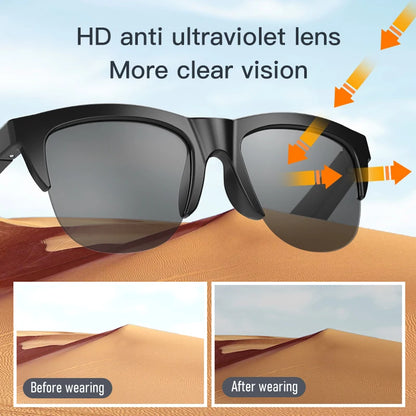 Bluetooth Smart Glasses with Bone Conduction Audio